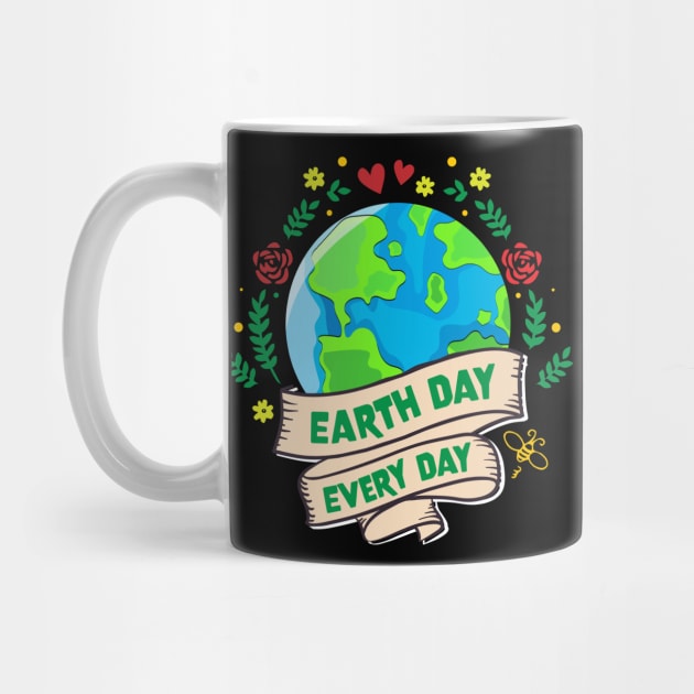 Earth Day Everyday Climate Vote Typographie Illustration Gift by jodotodesign